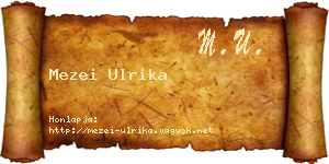 Mezei Ulrika névjegykártya